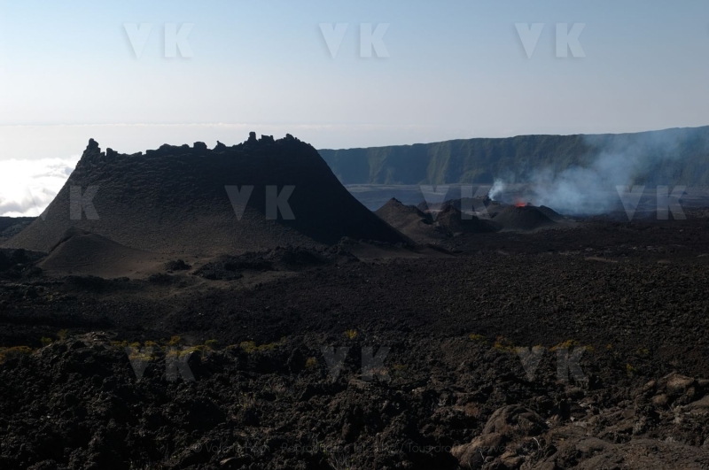Eruption volcano Piton de la Fournaise La Reunion