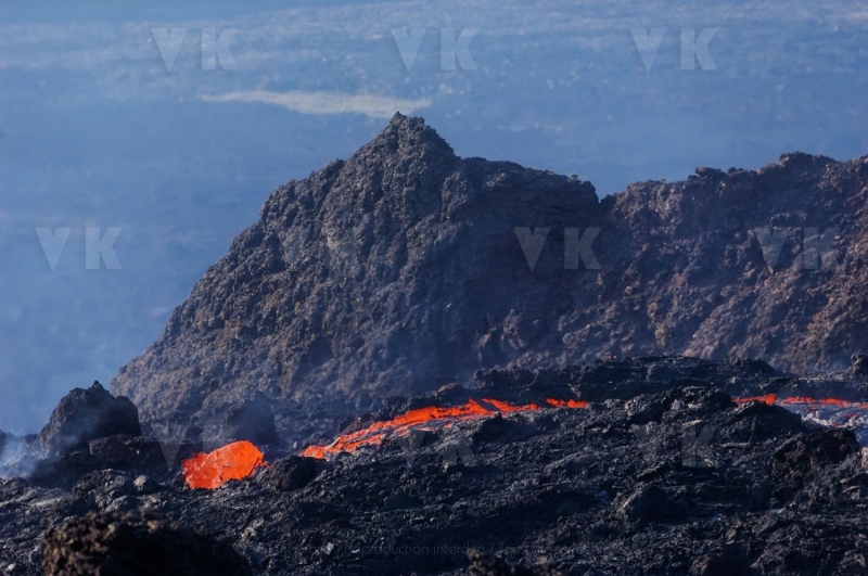 Eruption volcano Piton de la Fournaise La Reunion