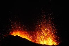 Eruption volcano Piton de la Fournaise La Reunion