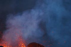 Eruption volcano Piton de la Fournaise La Reunion