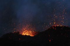 Eruption volcano Piton de la Fournaise La Reunion