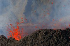 Eruption volcano Piton de la Fournaise La Reunion