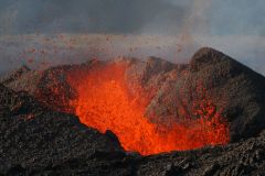 Eruption volcano Piton de la Fournaise La Reunion