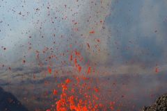 Eruption volcano Piton de la Fournaise La Reunion