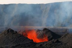 Eruption volcano Piton de la Fournaise La Reunion