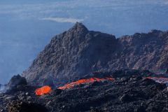 Eruption volcano Piton de la Fournaise La Reunion
