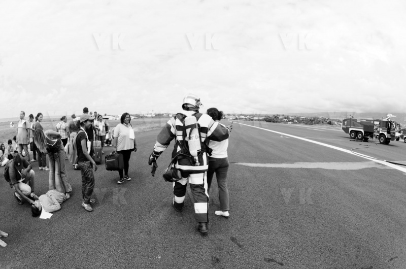 Exercice AIRGEX a l'aeroport de Gillot Roland Garros