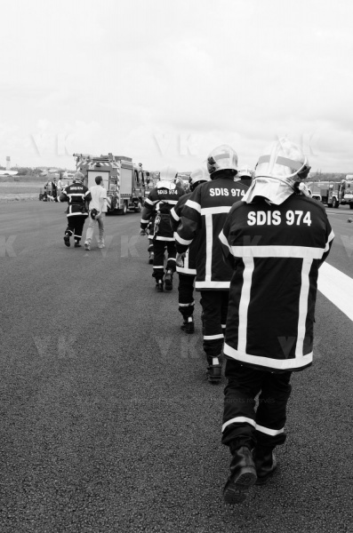 Exercice AIRGEX a l'aeroport de Gillot Roland Garros