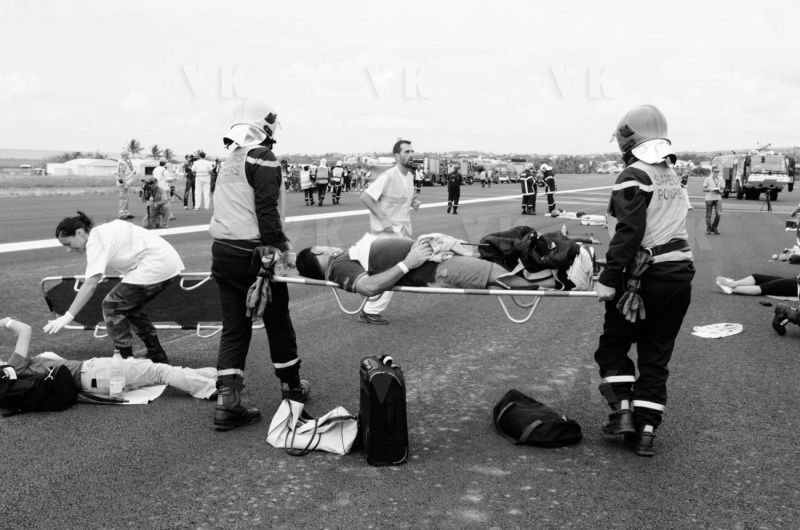 Exercice AIRGEX a l'aeroport de Gillot Roland Garros
