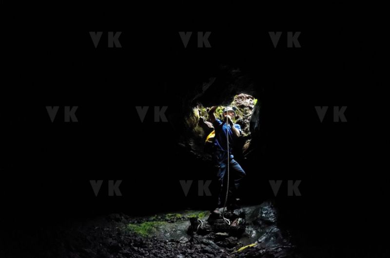 Exercice de secours dans les tunnels de lave du Piton de la Fournaise