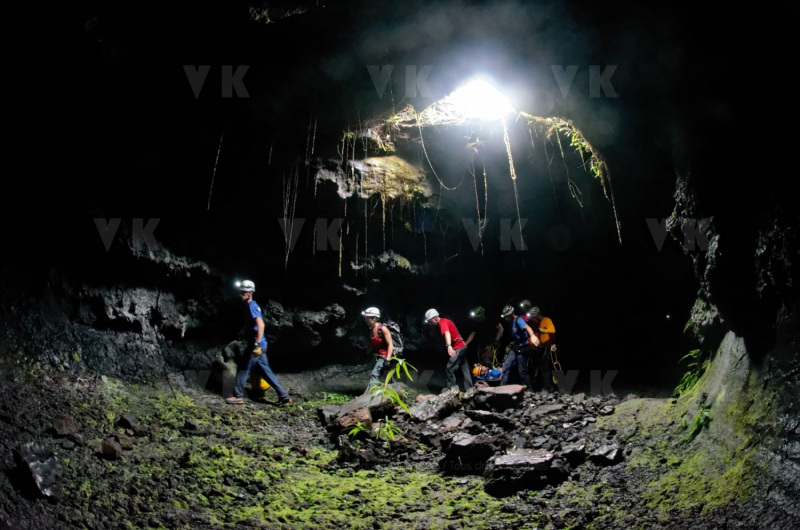 Exercice de secours dans les tunnels de lave du Piton de la Fournaise