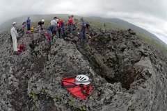 Exercice de secours dans les tunnels de lave du Piton de la Fournaise