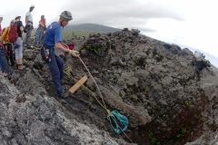 Exercice de secours dans les tunnels de lave du Piton de la Fournaise
