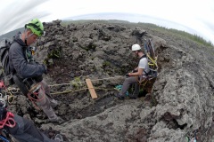 Exercice de secours dans les tunnels de lave du Piton de la Fournaise