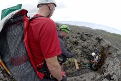 Exercice de secours dans les tunnels de lave du Piton de la Fournaise
