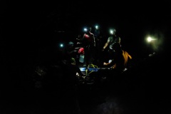 Exercice de secours dans les tunnels de lave du Piton de la Fournaise