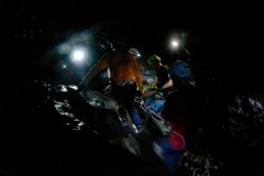 Exercice de secours dans les tunnels de lave du Piton de la Fournaise