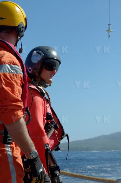 Exercice helitreuillage helicoptere aeronavale et SNSM