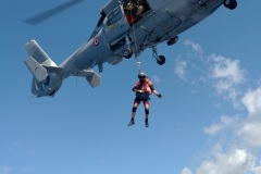 Exercice helitreuillage helicoptere aeronavale et SNSM