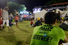 Les traileurs de la Mascareignes, course du Grand Raid, a l'arrivee au stade de la Redoute, Saint-Denis. Mascarene trailers, race of the Grand Raid, at the arrival, la Redoute stadium, Saint-Denis town.