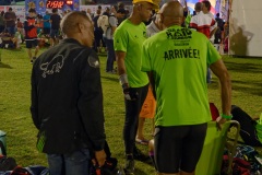 Les traileurs de la Mascareignes, course du Grand Raid, a l'arrivee au stade de la Redoute, Saint-Denis. Mascarene trailers, race of the Grand Raid, at the arrival, la Redoute stadium, Saint-Denis town.