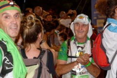 Les traileurs de la Mascareignes, course du Grand Raid, a l'arrivee au stade de la Redoute, Saint-Denis. Mascarene trailers, race of the Grand Raid, at the arrival, la Redoute stadium, Saint-Denis town.