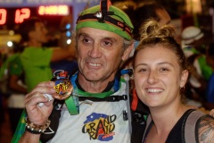 Les traileurs de la Mascareignes, course du Grand Raid, a l'arrivee au stade de la Redoute, Saint-Denis. Mascarene trailers, race of the Grand Raid, at the arrival, la Redoute stadium, Saint-Denis town.