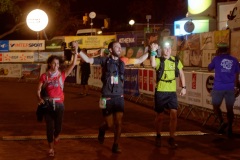 Les traileurs de la Mascareignes, course du Grand Raid, a l'arrivee au stade de la Redoute, Saint-Denis. Mascarene trailers, race of the Grand Raid, at the arrival, la Redoute stadium, Saint-Denis town.