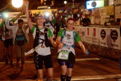 Les traileurs de la Mascareignes, course du Grand Raid, a l'arrivee au stade de la Redoute, Saint-Denis. Mascarene trailers, race of the Grand Raid, at the arrival, la Redoute stadium, Saint-Denis town.