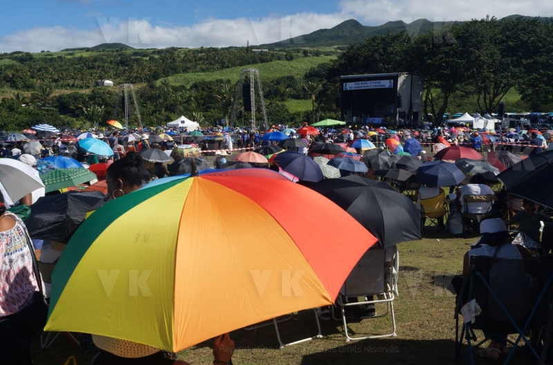 Messe de l'assomption a La Reunion. Mass of the Assumption in La Reunion.