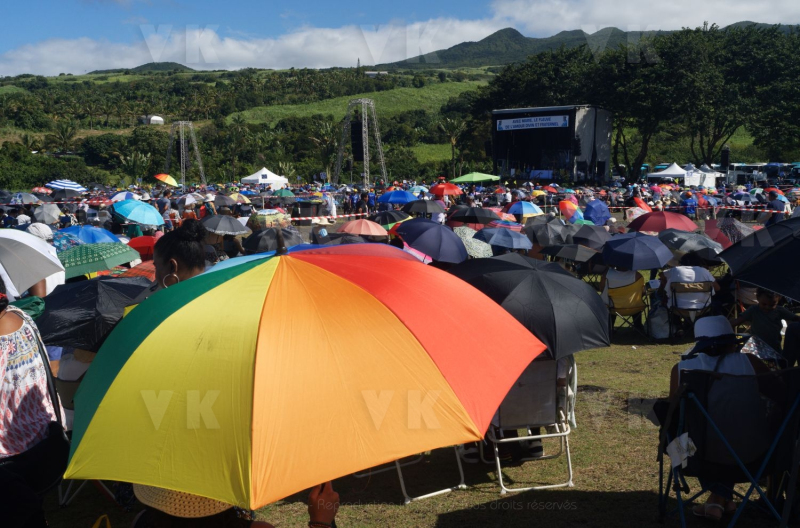 Messe de l'assomption a La Reunion. Mass of the Assumption in La Reunion.