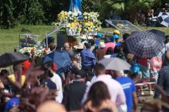 Messe de l'assomption a La Reunion. Mass of the Assumption in La Reunion.