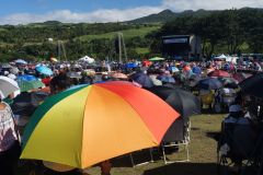 Messe de l'assomption a La Reunion. Mass of the Assumption in La Reunion.
