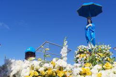 Messe de l'assomption a La Reunion. Mass of the Assumption in La Reunion.