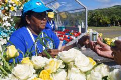 Messe de l'assomption a La Reunion. Mass of the Assumption in La Reunion.