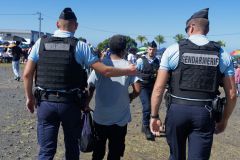 Messe de l'assomption a La Reunion. Mass of the Assumption in La Reunion.