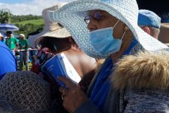 Messe de l'assomption a La Reunion. Mass of the Assumption in La Reunion.