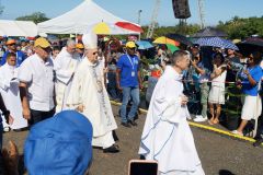 Messe de l'assomption a La Reunion. Mass of the Assumption in La Reunion.