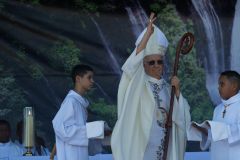 Messe de l'assomption a La Reunion. Mass of the Assumption in La Reunion.
