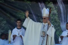 Messe de l'assomption a La Reunion. Mass of the Assumption in La Reunion.