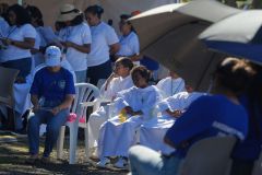 Messe de l'assomption a La Reunion. Mass of the Assumption in La Reunion.