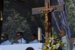 Messe de l'assomption a La Reunion. Mass of the Assumption in La Reunion.
