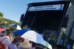 Messe de l'assomption a La Reunion. Mass of the Assumption in La Reunion.