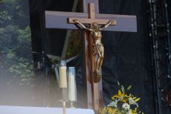 Messe de l'assomption a La Reunion. Mass of the Assumption in La Reunion.