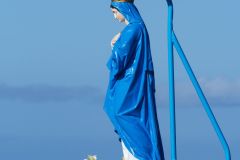 Messe de l'assomption a La Reunion. Mass of the Assumption in La Reunion.