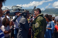 Le nouveau ravitailleur MRTT Phenix et deux Rafale de l'Armee de l'Air a La Reunion