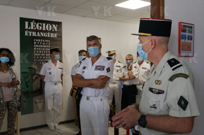 Inauguration a La Reunion du premier bureau de recrutement de la Legion Etrangere. Inauguration in Reunion of the first recruitment office of the Foreign Legion.