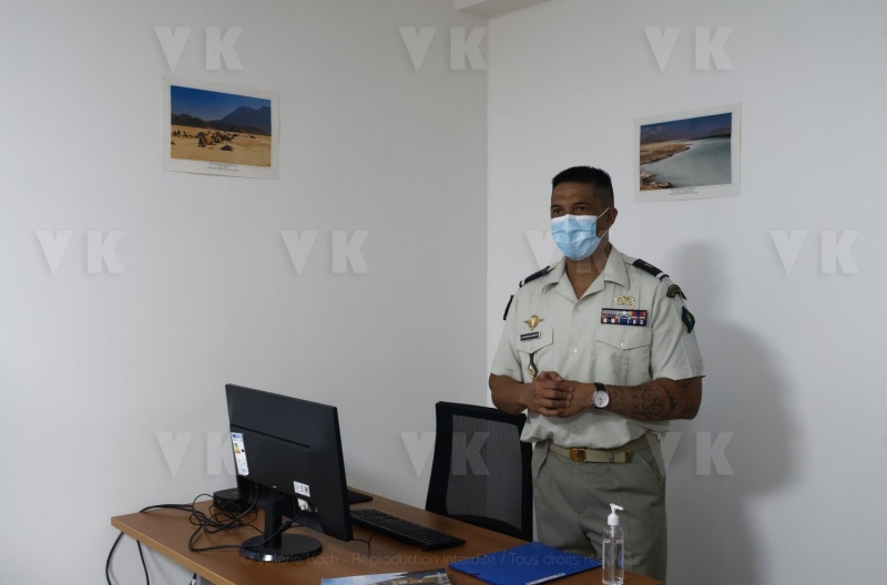 Inauguration a La Reunion du premier bureau de recrutement de la Legion Etrangere. Inauguration in Reunion of the first recruitment office of the Foreign Legion.