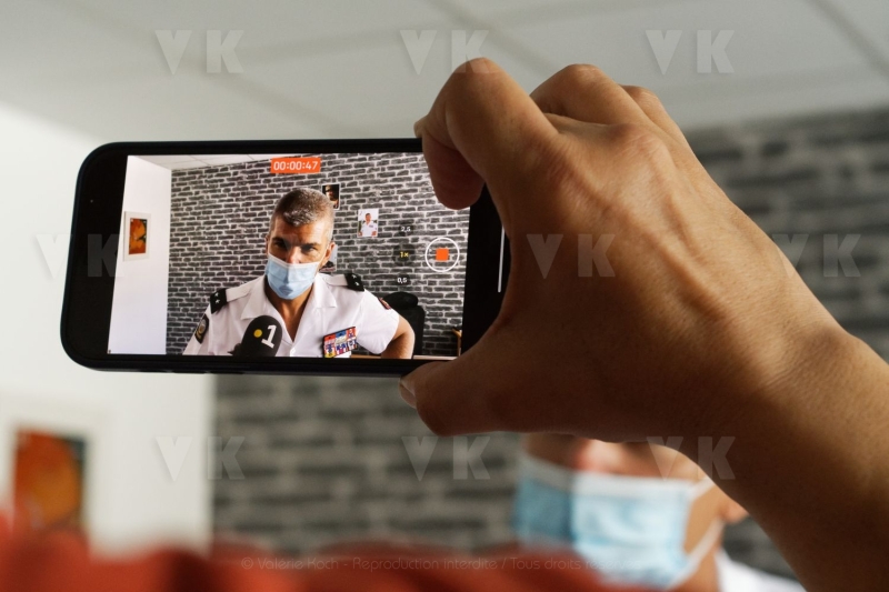 Inauguration a La Reunion du premier bureau de recrutement de la Legion Etrangere. Inauguration in Reunion of the first recruitment office of the Foreign Legion.