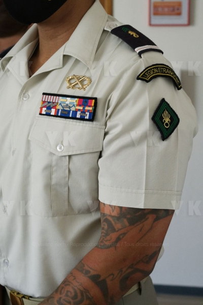 Inauguration a La Reunion du premier bureau de recrutement de la Legion Etrangere. Inauguration in Reunion of the first recruitment office of the Foreign Legion.